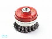 Щетка д/шлиф.маш. "чашка" косич.  65мм усиленная GEPARD (GP0860-65) (M14 в блистере)