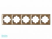 Рамка 5-местная бронза, Стиль, Bylectrica (Рамка пятиместная бронза, Стиль)