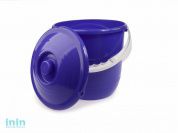 Ведро Practic plus (Практик плюс) с крышкой 10 л, лазурно-синий, BEROSSI (Изделие из пластмассы. Литраж 10 л)