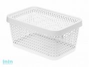 Ящик для хранения с крышкой ПИРУЛА 125х267х183 (белый) (IDEA)