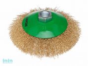 Щетка дисковая гофр.125мм/M14 ВОЛАТ (для УШМ шлифмашины болгарки М14 тарелка торцевая крацовка)