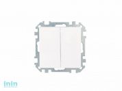 Выключатель 2 клав. (cкрытый, 10А) белый, Стиль, Bylectrica (Выключатель двухклавишный скрытой установки Гарантийный срок:24 месяца)