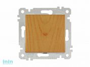 Выключатель 1-клав. (скрытый, без рамки, винт. зажим) дуб, RITA, MUTLUSAN (10 A, 250 V, IP 20)