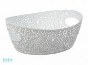 Корзинка КРУЖЕВО 2,5 л (белый) (IDEA)