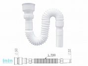 Сифон для писсуара гофрированный, NOVA