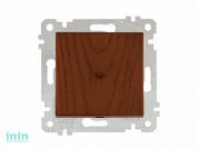 Выключатель 1-клав. (скрытый, без рамки, винт. зажим) орех, RITA, MUTLUSAN (10 A, 250 V, IP 20)