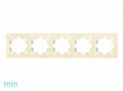 Рамка 5-местная бежевая, Стиль, BYLECTRICA (пятиместная Гарантийный срок:24 месяца)
