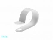 Серьга для кабеля 9 мм белая (100 шт в карт. уп.) STARFIX