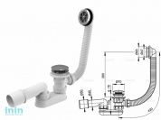 Сифон для душевого поддона CLICK/CLACK, металл, Alcaplast (Сифон для поддона AlcaPlast A503KM)