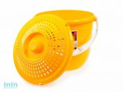 Ведро Practic lux (Практик люкс) с крышкой 10 л, солнечный, BEROSSI (Изделие из пластмассы. Литраж 10 л)