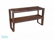 Этажерка для обуви Slip 2-х секционная (шоколадный), BEROSSI