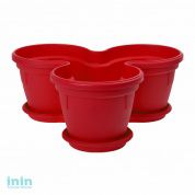 Кашпо тройное Gerber Trio (Гербера Трио) 42х42х16 cм, DRINA (цвета в ассортименте)