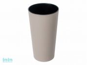 Кашпо для цветов со вставкой Камелия, 1,5 л, светло-серый, GARDENPLAST