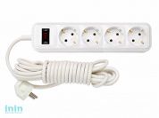 Удлинитель бытовой 3,5м (4 роз., 2.5кВт, с/з, ПВС 3х1) Bylectrica (Гарантийный срок:24 месяца)