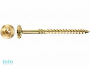 Шуруп конструкционный 8.0х160 по дереву, с прессшайбой, TORX (2 шт в зип-локе) (STARFIX)