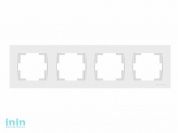 Рамка 4-ая горизонтальная белая, RITA, MUTLUSAN