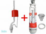 Арматура мод. двойная хром кнопка, ниж.подводка, ИнкоЭр (И - СБ2м- НпрРФ-ХХ-ККрпс DI Р)