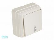 Кнопка дверная (с подсветкой, открытая) кремовая, BRON, MUTLUSAN (10 A, 250 V, IP 20)