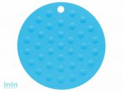 Коврик под горячее силиконовый, круглый, 17.5 х 0.2 см, голубой, PERFECTO LINEA