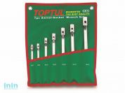 Набор ключей шарнирных с поворотной головкой 6-19мм TOPTUL (GAAA0704)