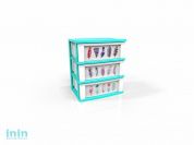 Комод Serenity 3-х секционный, бирюза, BEROSSI (Изделие из пластмассы. Размер 540 х 382 х 621 мм)