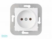 Розетка 1-ая (скрытая, б/з) белая, Уют, Bylectrica (Розетка  РС16-534 Гарантийный срок:24 месяца)