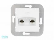 Розетка 2-ая телефонная (скрытая) белая, Уют, Bylectrica (Розетка  ТР24-055 Гарантийный срок:24 месяца)