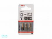 Насадка (бита) крестообразная PZ1 25 мм BOSCH Max Grip в розничн. упак. ( 3 шт.) (посадочн. шестигранник 1/4 ")