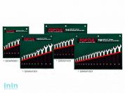 Набор ключей комбинир. 8-24 мм 15° Pro-Line 10 шт в сумке (цвет: зелёный) TOPTUL (GRAW1001)