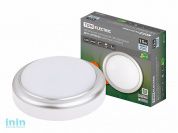 Светильник накладной LED ДПО "Антарес" 15Вт 4000К круг 180*66 мм мат.серебро IP54 TDM