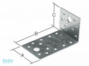 Уголок крепежный асимметричный 40х140x40 мм KUAS белый цинк STARFIX