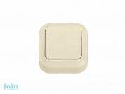 Выключатель 1 клав. (открытый, до 6А) бежевый, Вариант, BYLECTRICA (Выключатель одноклавишный для открытой установки Гарантийный срок:24 месяца)