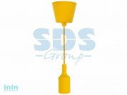 Патрон силиконовый  E27 со шнуром 1 м желтый REXANT