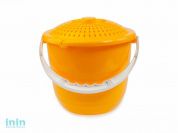Ведро Practic lux (Практик люкс) с крышкой 12 л, солнечный, BEROSSI (Изделие из пластмассы. Литраж 12 л)
