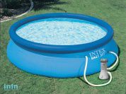 Надувной бассейн Easy Set, 366х76 см + фильтр-насос 220 В, INTEX (от 6 лет)