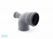 Колено для внутренней канализации  110/50х87 вых.тыл. РосТурПласт (Отвод 110х90 назад 50)