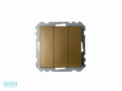 Выключатель 3 клав. (cкрытый, 10А) бронза, Стиль, Bylectrica (Выключатель трехклавишный скрытой установки)