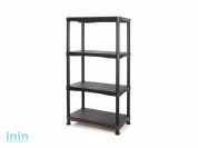 Стеллаж пластиковый 744 (700x400x1366 мм, 4 полки) (TAYG)