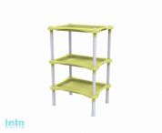 Этажерка с полками "Krita" 3-х секционная, лето, BEROSSI (Изделие из пластмассы. Размер 401 х 278 х 680  мм)