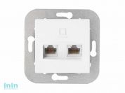 Розетка 2-ая компьютерная (скрытая) белая, Уют, Bylectrica (Розетка  РК216-011 Гарантийный срок:24 месяца)