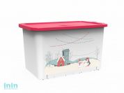 Емкость с крышкой Christmas, роза, BEROSSI (Изд. из пластм. Размер 409 * 255 * 235 мм, 15,7 литров)