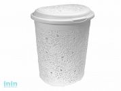 Корзина для белья КРУЖЕВО 50л (белый) (IDEA)