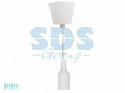 Патрон силиконовый  E27 со шнуром 1 м белый REXANT