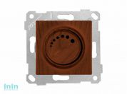 Выключатель поворотный (диммер) (скрытый, без рамки, винт. зажим, 600Вт) орех, RITA, MUTLUSAN (220VAC, 60 - 600VA,  50 Hz, IP20)