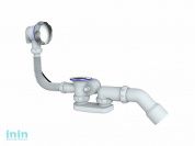 Сифон для ванны и глубокого поддона автомат с переливом и отводом д.40х 40/50, Unicorn (Сифон 1 1/2" для ванны с выпуском и переливом)