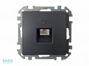 Розетка 1-ая телефонная четырехконтактная (скрытая) графит, Стиль, Bylectrica (телефонная четырехконтактная скрытой установки Гарантийный срок:24 меся