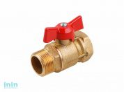 Кран шаровый 3/4" стандарт нар.-вн. бабочка PN1,6 МПа, 11Б27п7, Цветлит