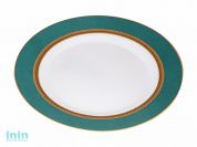 Тарелка обеденная стеклокерамическая, 275 мм, круглая, IMPRESS GREEN (Импресс грин), DIVA LA OPALA (Sovrana Collection)