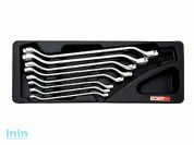 Набор-сет ключей накидн.45° 6-22мм 8шт. 136х364мм TOPTUL (GAAT0808)