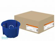 Коробка установочная (подрозетник) СП D68х45мм саморезы, синяя IP20 TDM